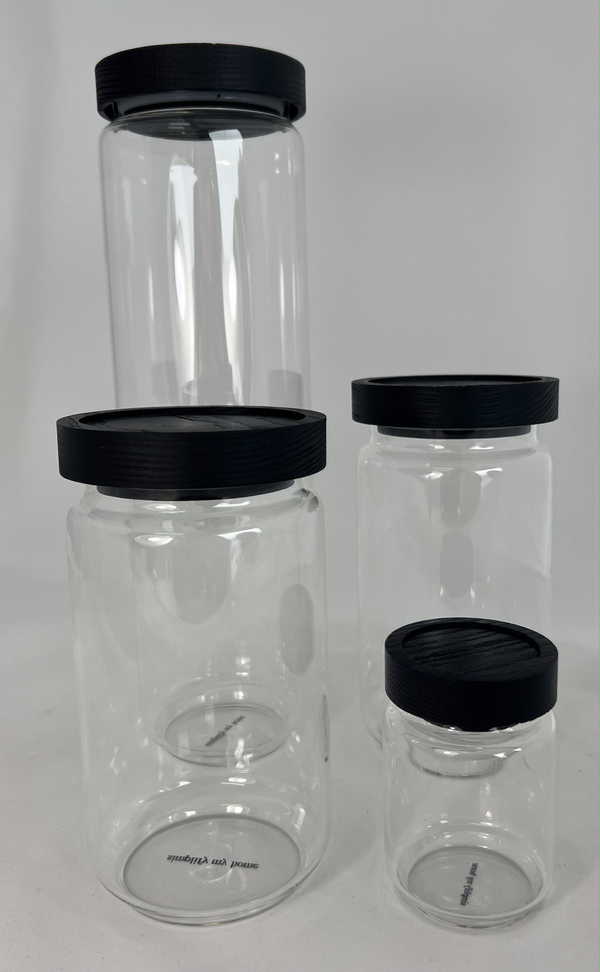 2000ml Luxe Noir Tall Glass Jar (Second)