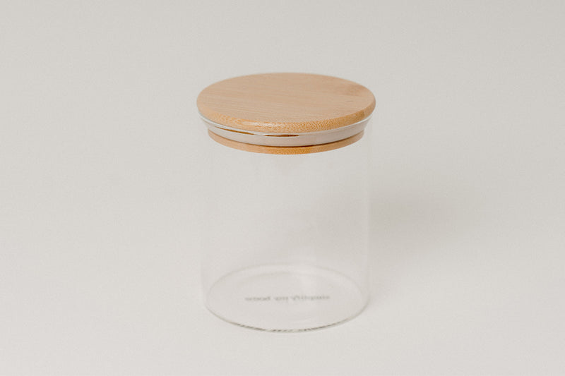 LUXE Glass and Bamboo Storage Vessel 800ml