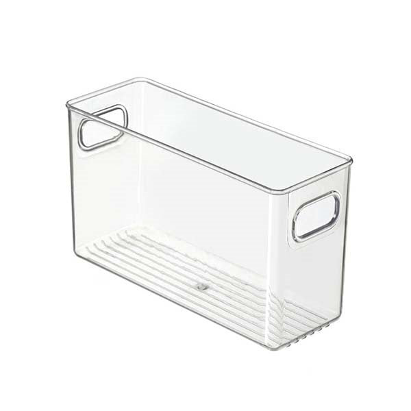 Clear Storage Bin for Fridge, Cupboard storage, Pantry & so much more- Tall