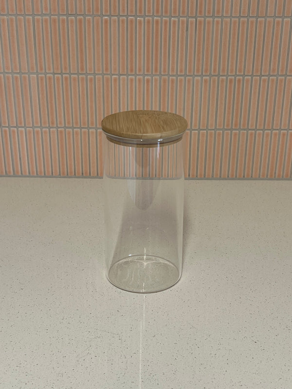 1400ml glass and bamboo Jar (Sample)