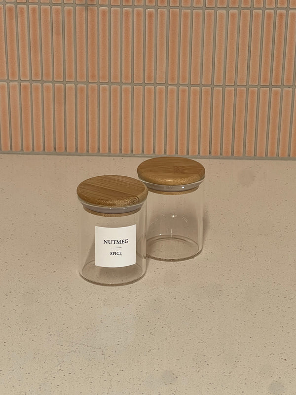 200ml Glass and Bamboo Spice Jar (Sample)