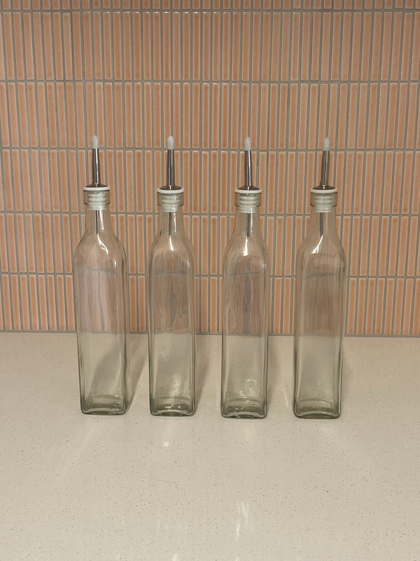 Glass oil bottle set (sample)