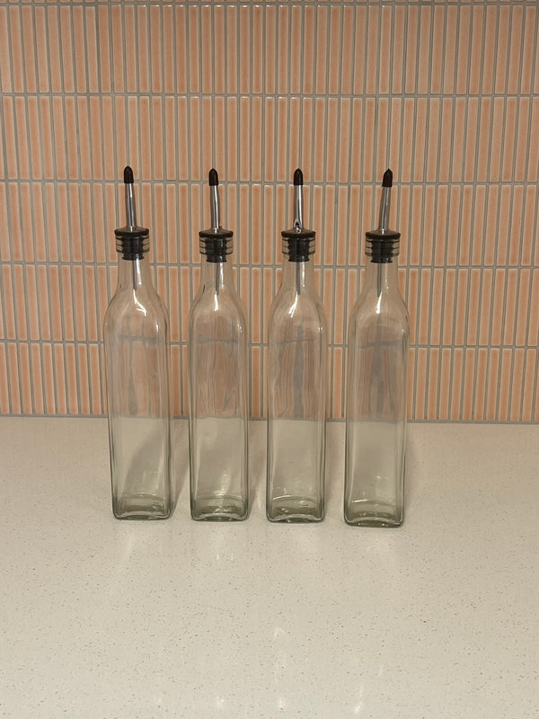 Glass oil bottle set (sample)