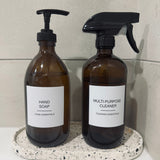 Simplify Glass Pump Bottle – Amber Edition 500ml