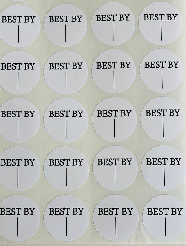 Best By Date Stickers – Set of 30
