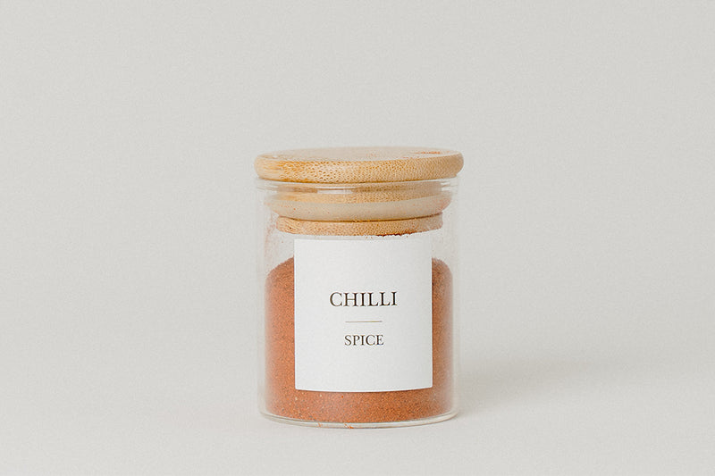 100ml Glass and Bamboo Spice Jar