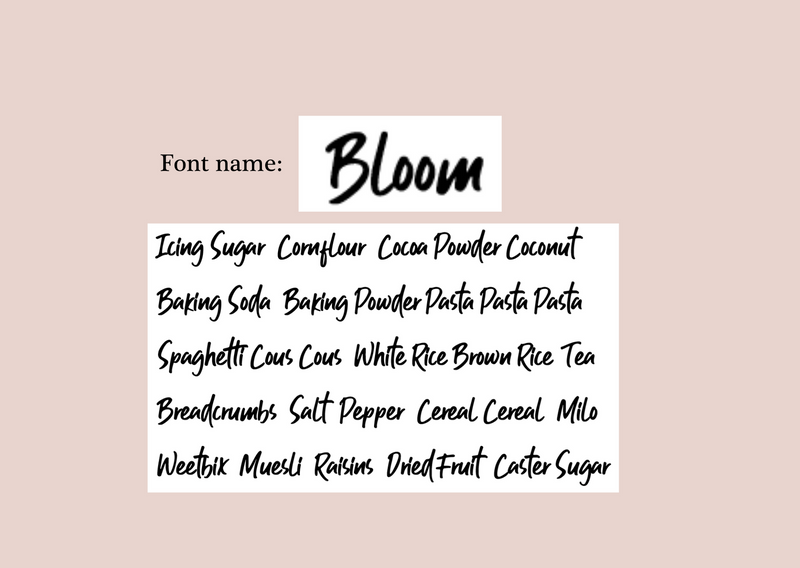 Pantry Label Package 84 Labels