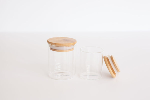 LUXE Glass and Bamboo Spice Jar 110ml