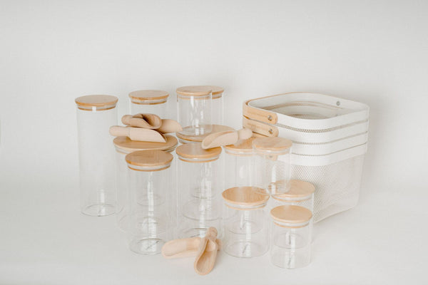 Petite LUXE Glass and Bamboo Pantry Package