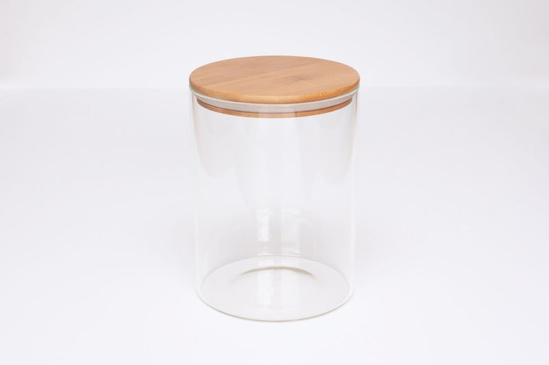 3500ml Glass and Bamboo Storage Jar