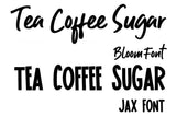 Tea, Coffee, Sugar Label Pack (3 Labels)